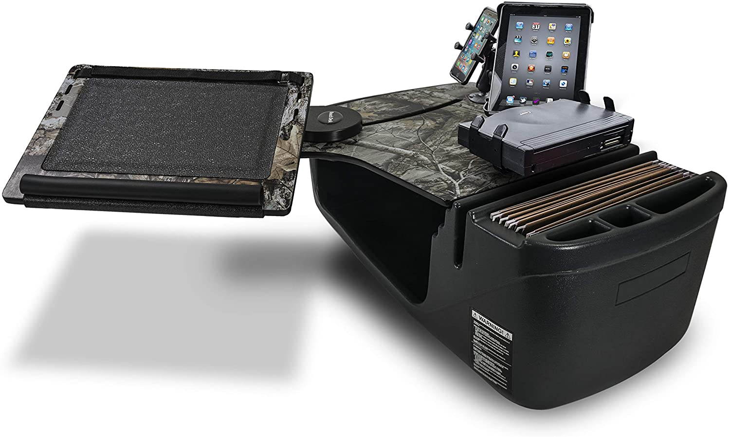 AutoExec AUE10097 Reach Front Seat Car Desk Realtree Edge Camouflage with Built-in 200 Watt Power Inverter, Phone Mount, Printer Stand and Tablet Mount
ReachDeskS-03 FS PS Tablet RTEC
