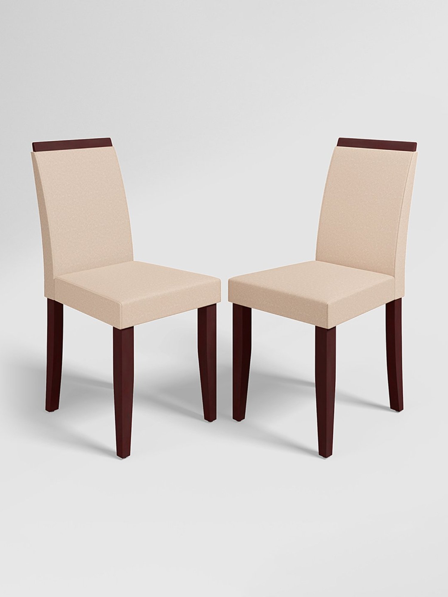 Durian Elanor Modern Brown & Beige Premium Leatherette Dining Chair