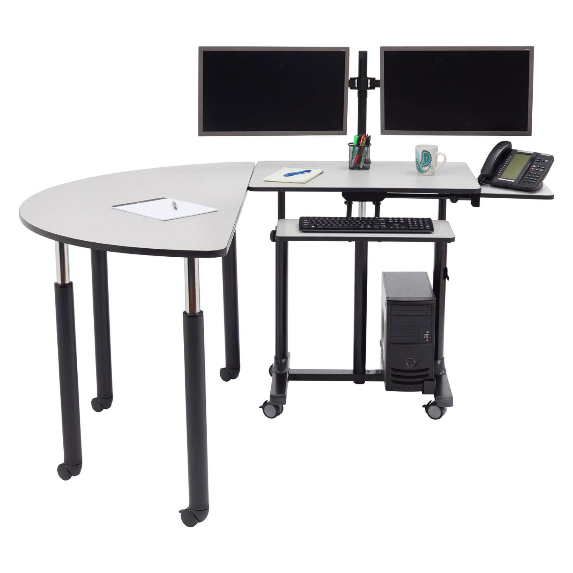 OKLAHOMA SOUND CORP EDTCP MOBILE COMPUTER SIT-STAND CART