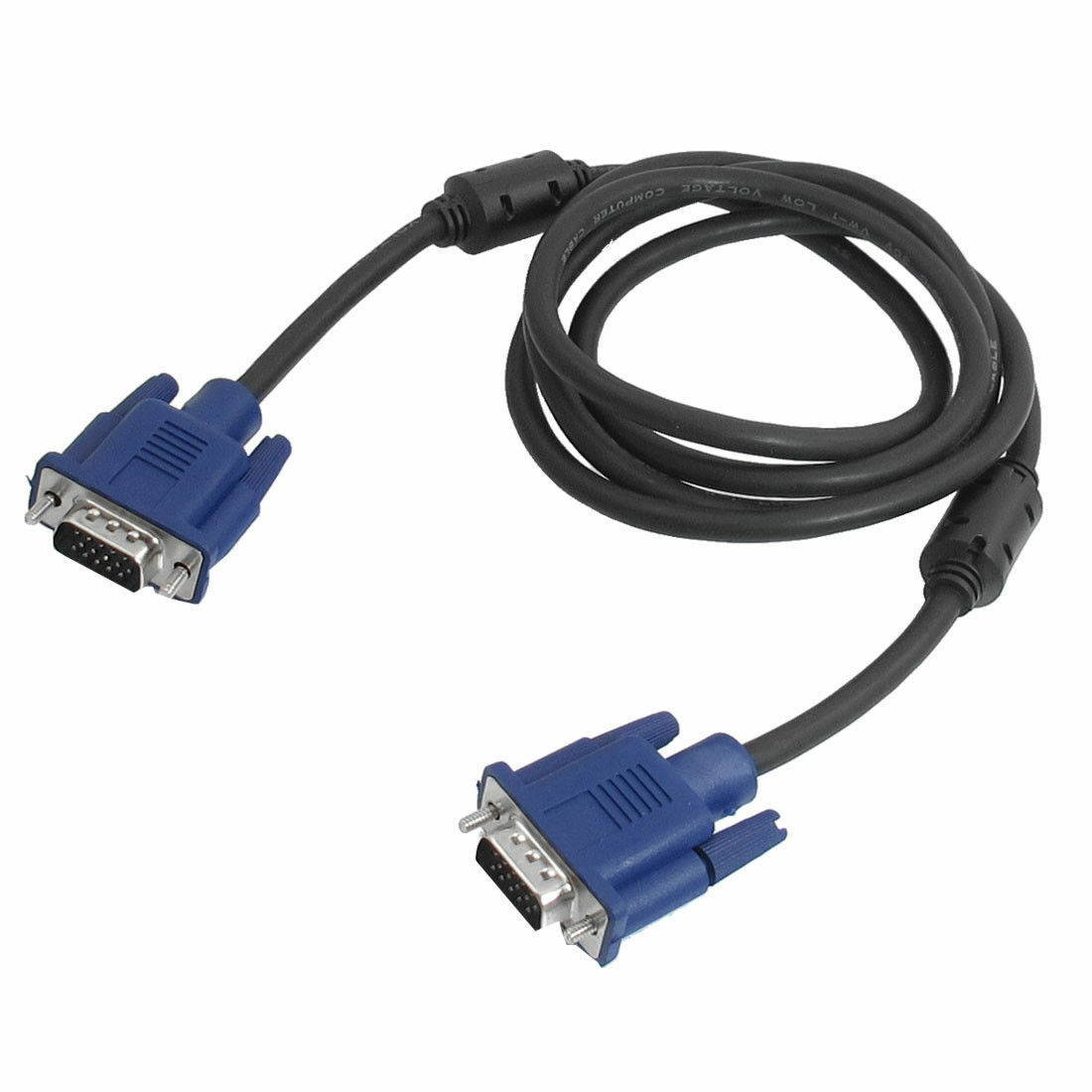 BLUE 15 Pin SVGA VGA Male to MALE M-M PC Monitor TV Cable Support Full HD 1080p