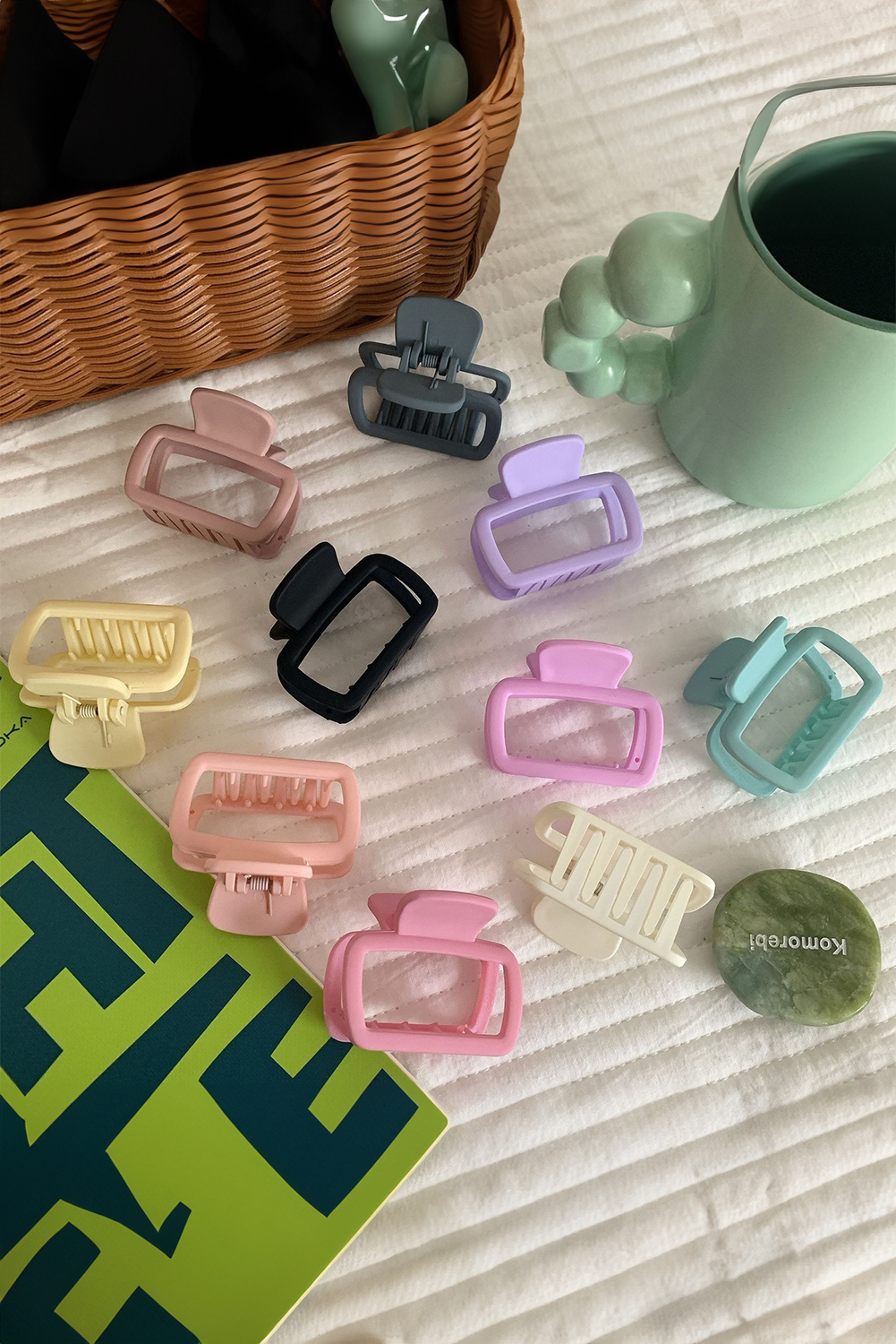 Rosy Flower Hair Claw Clip