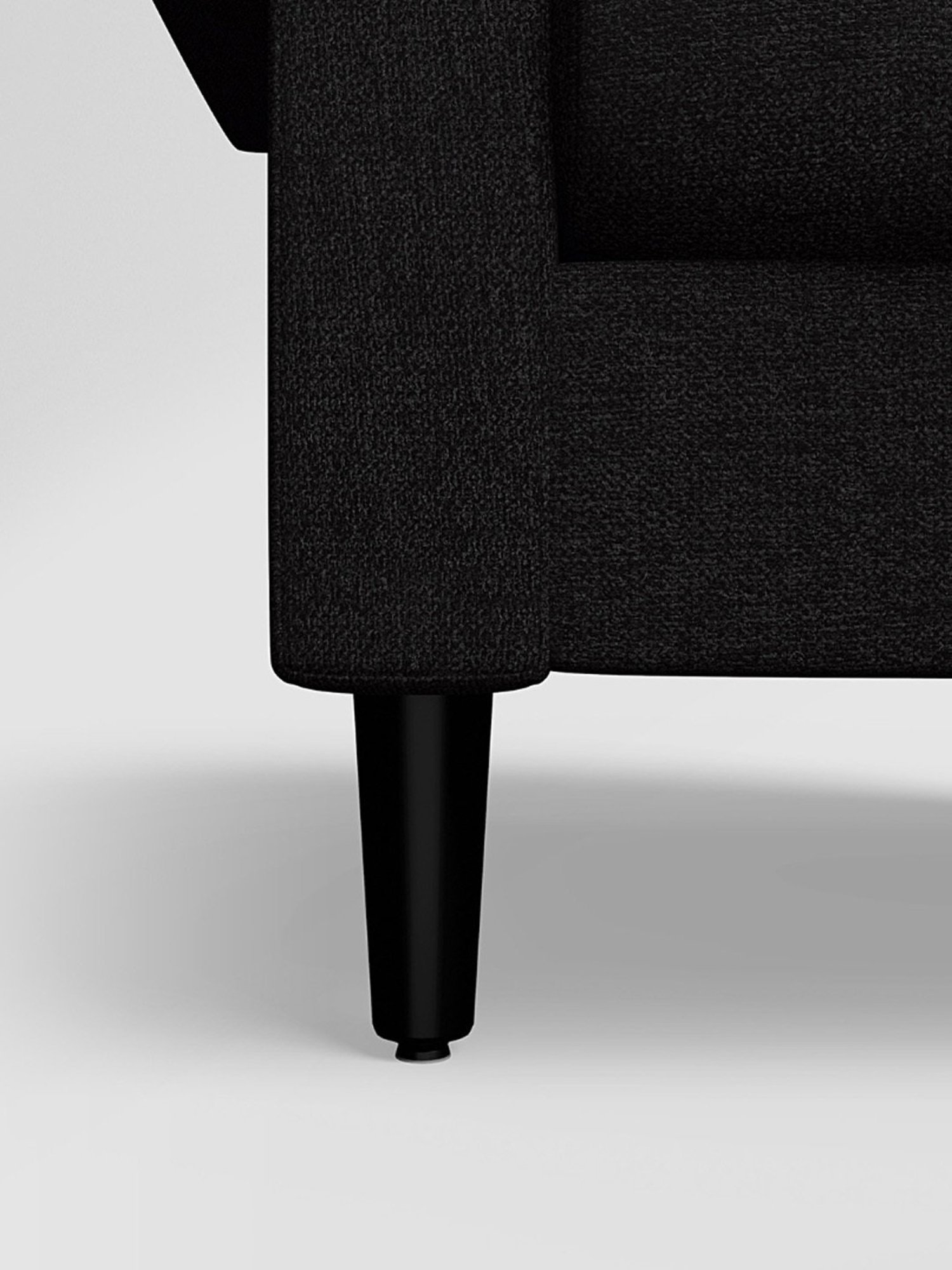 Godrej Interio Flight Dark Grey Pinewood 1 Seater Sofa