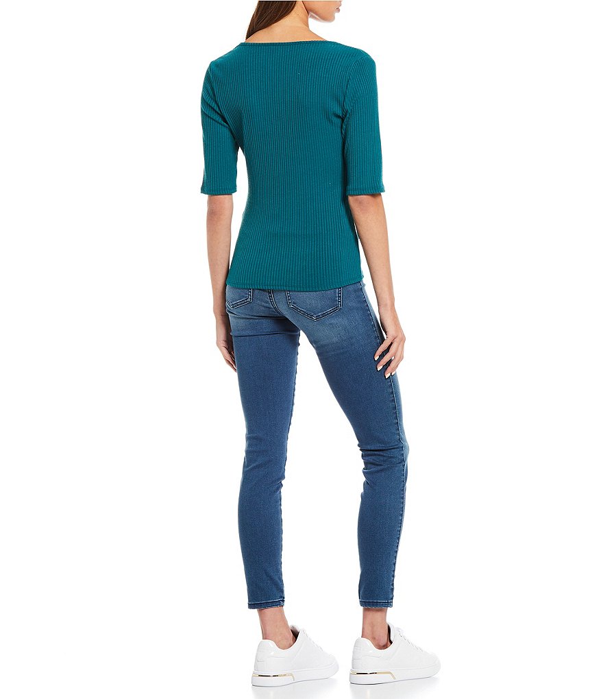 Guess Serena Short Sleeve Ribbed Knit Top