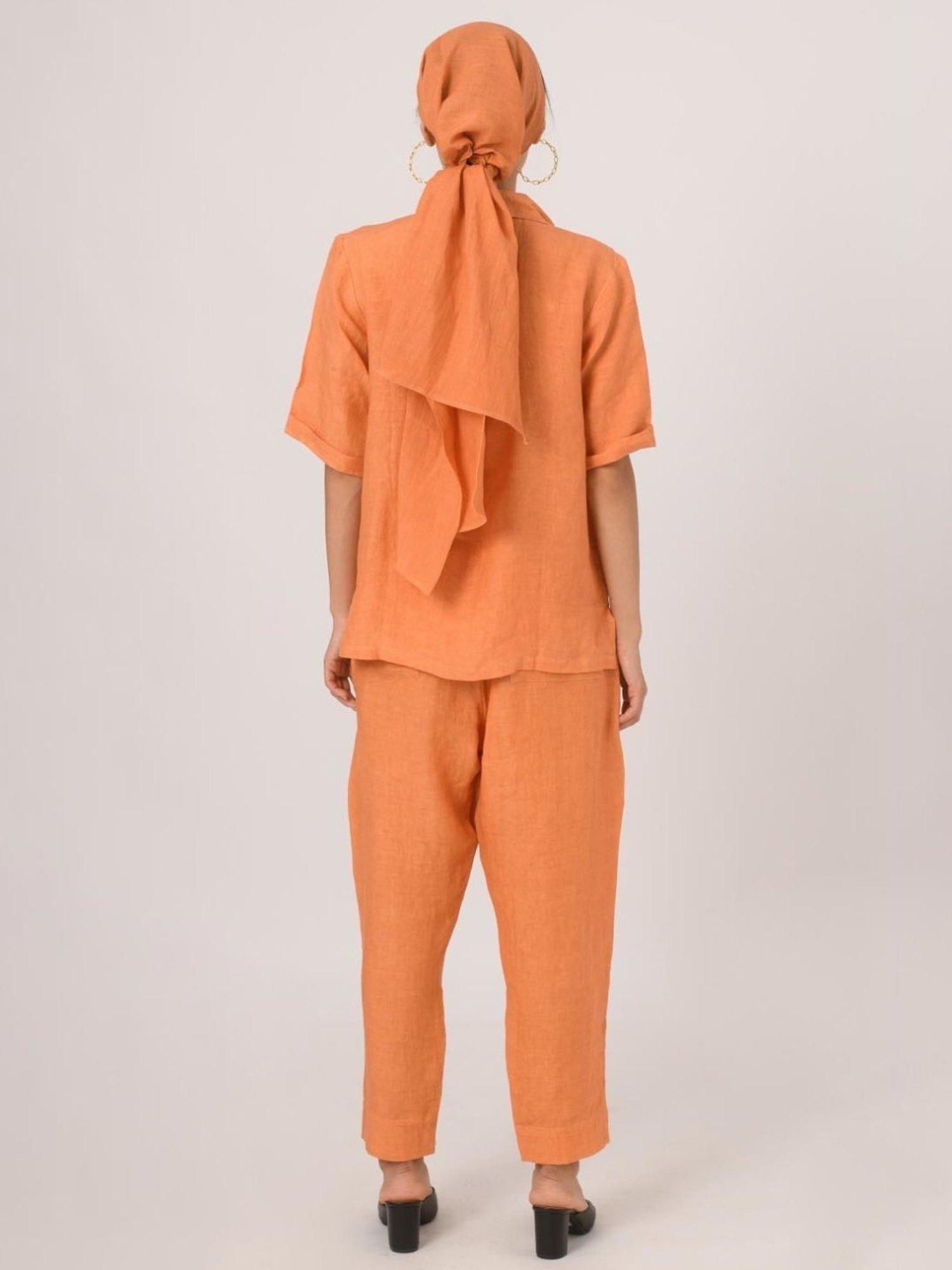 Prakriti Jaipur Orange Linen Pants