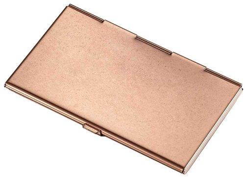 Visol Products Lotus Crystals and Lacquer Copper Women's Business Card Holder