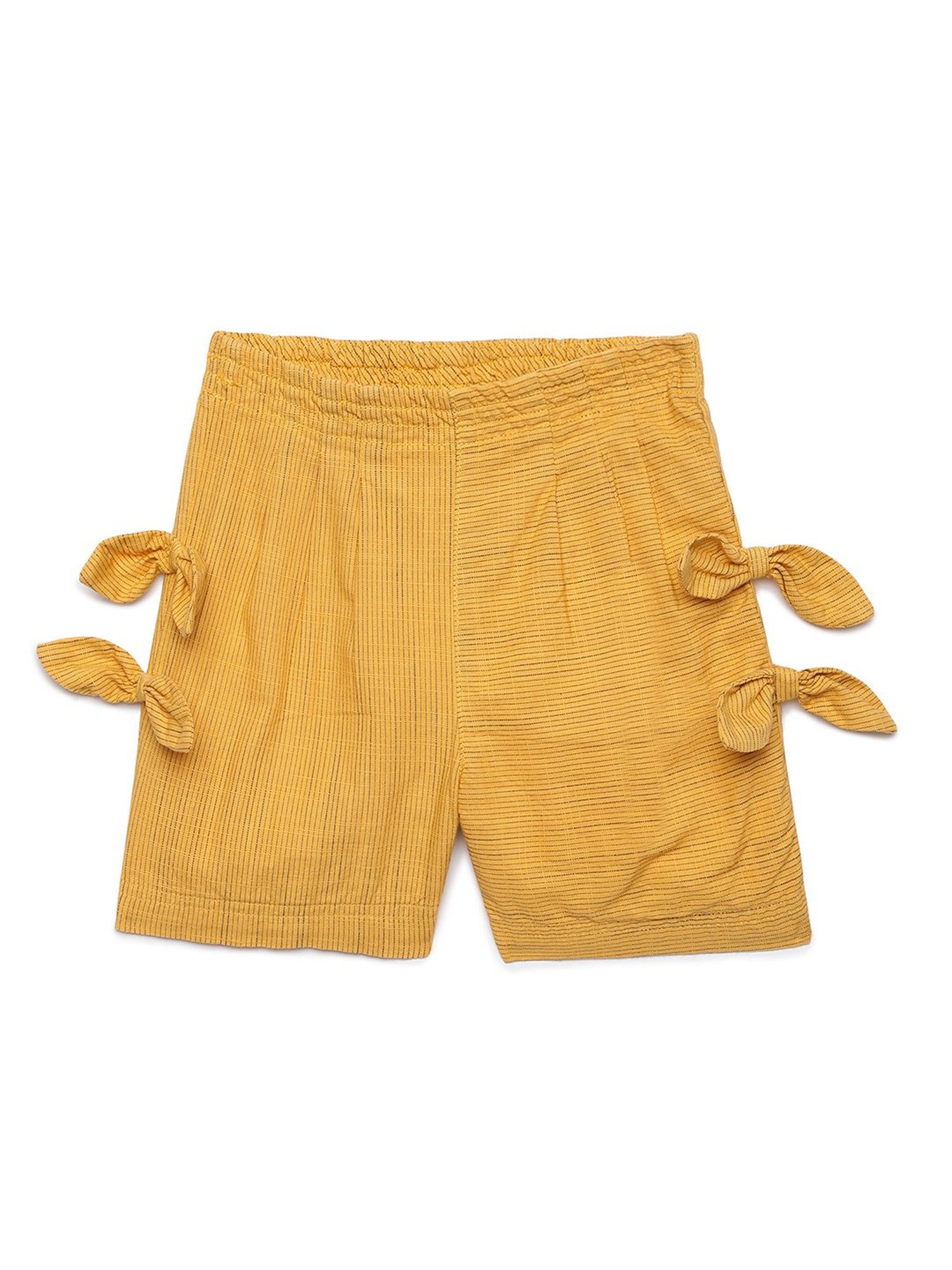 HELLCAT Kids Yellow & Navy Printed Shorts (Pack Of 2)