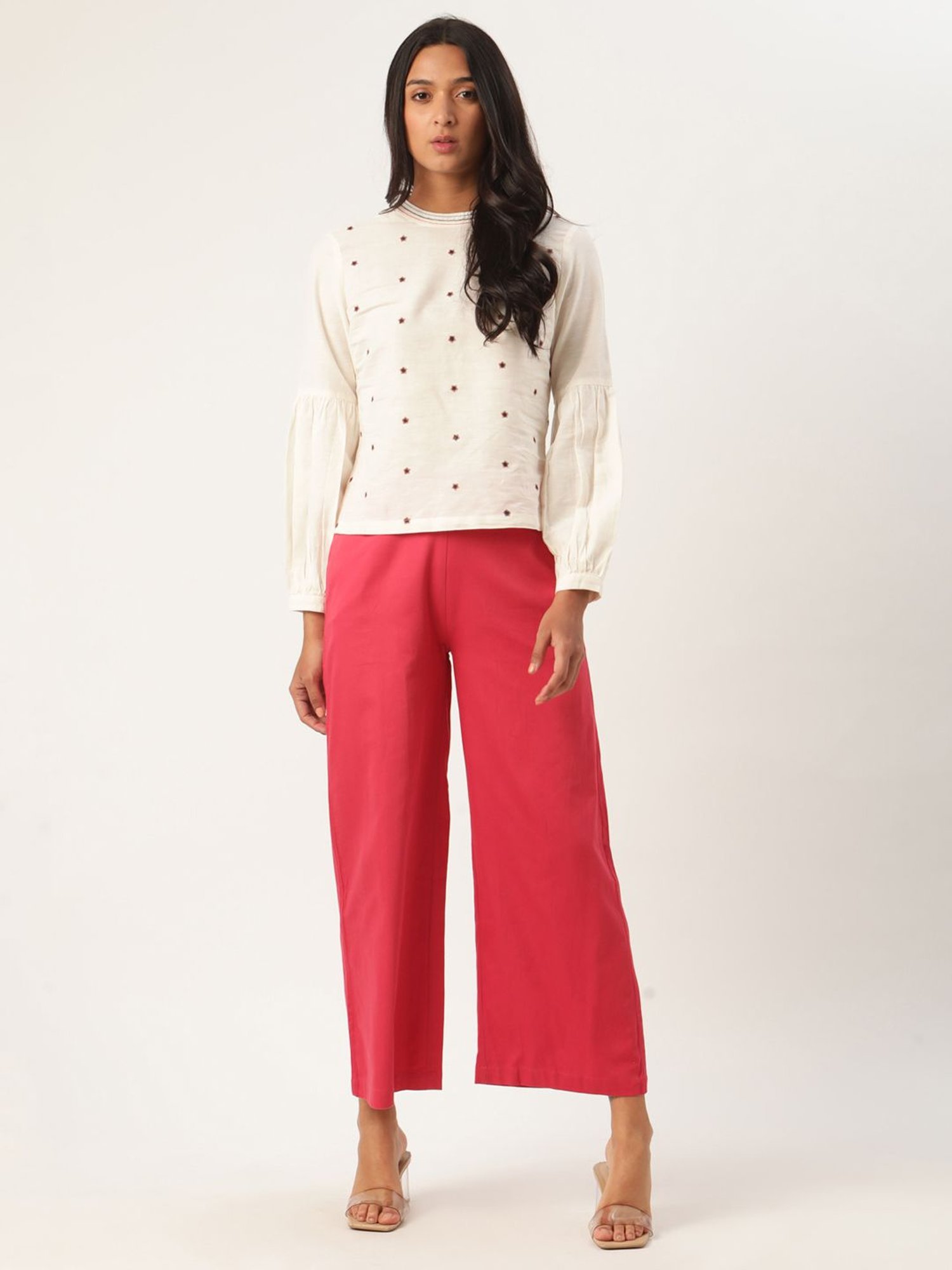 Rooted Rose Cotton Trousers
