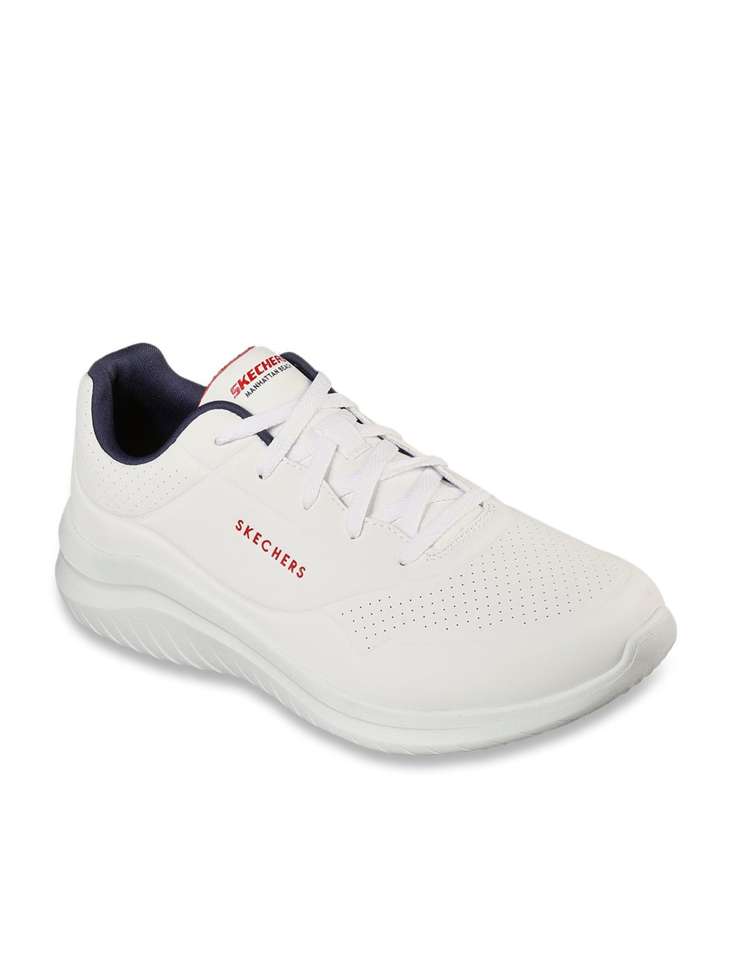 Skechers Men's ULTRA FLEX 2.0 White Navy Red Casual Lace Up Shoe