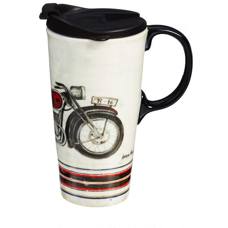 Evergreen Cypress Home Ceramic Travel Cup 17oz. ,withbox Forrest Friends