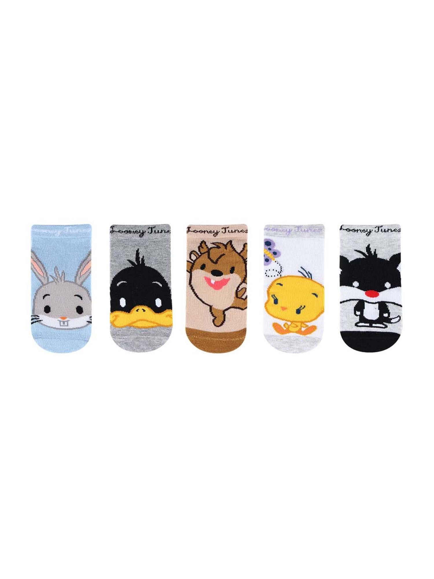 Bonjour Kids Multicolor Printed Socks - Pair of 5