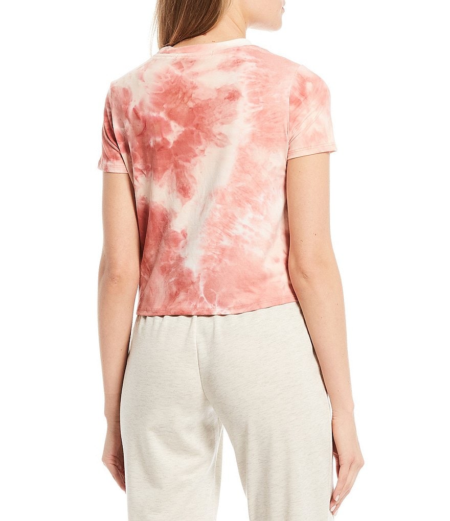 Honey & Sparkle Tie Dye Tie Front Tee