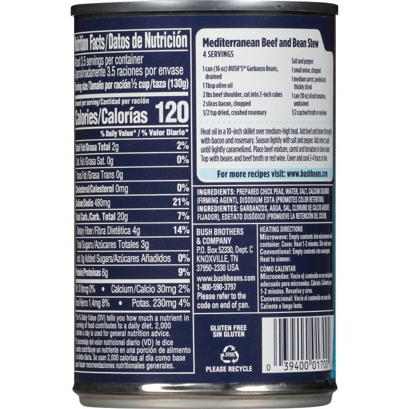 Bush's Garbanzo Beans - 16oz