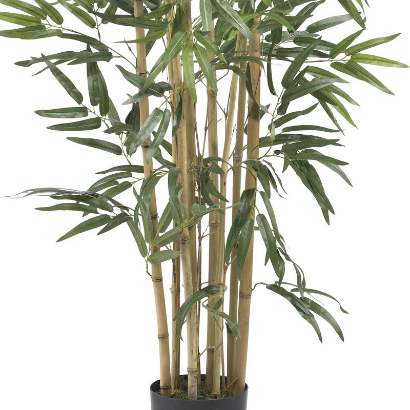 36" Artificial Bambusa Bamboo Tree in Pot Black - Nearly Natural