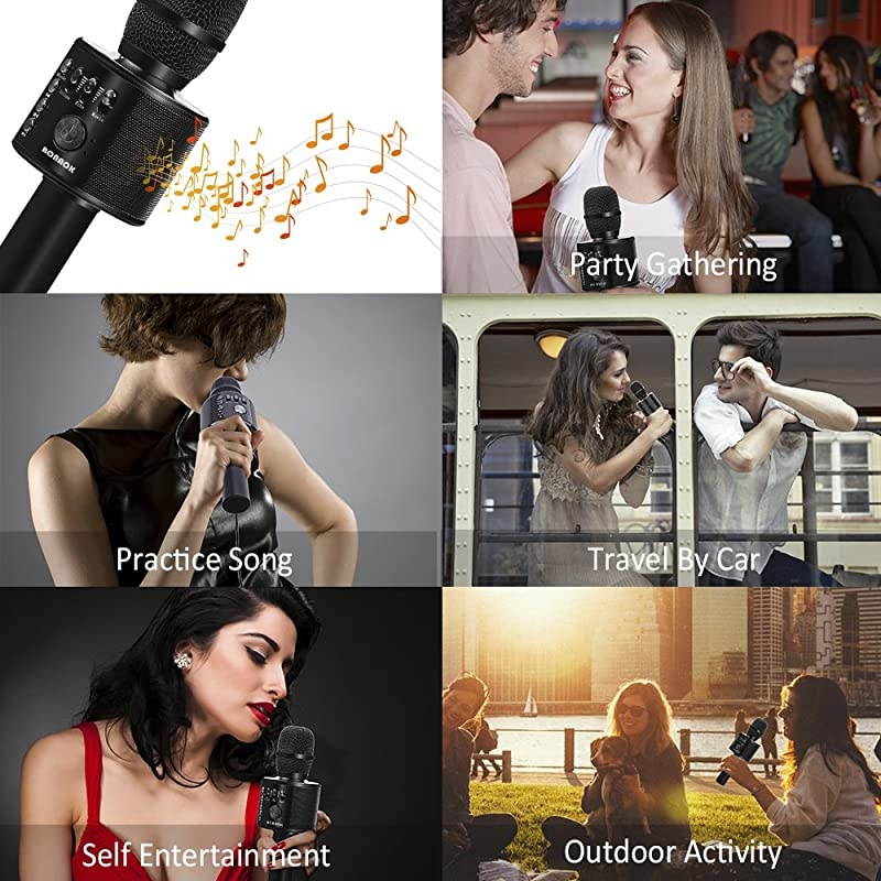 Mini Portable Vocal/Instrument Microphone For Mobile phone laptop Notebook Apple iPhone Sumsung Android With Holder Clip - Pink