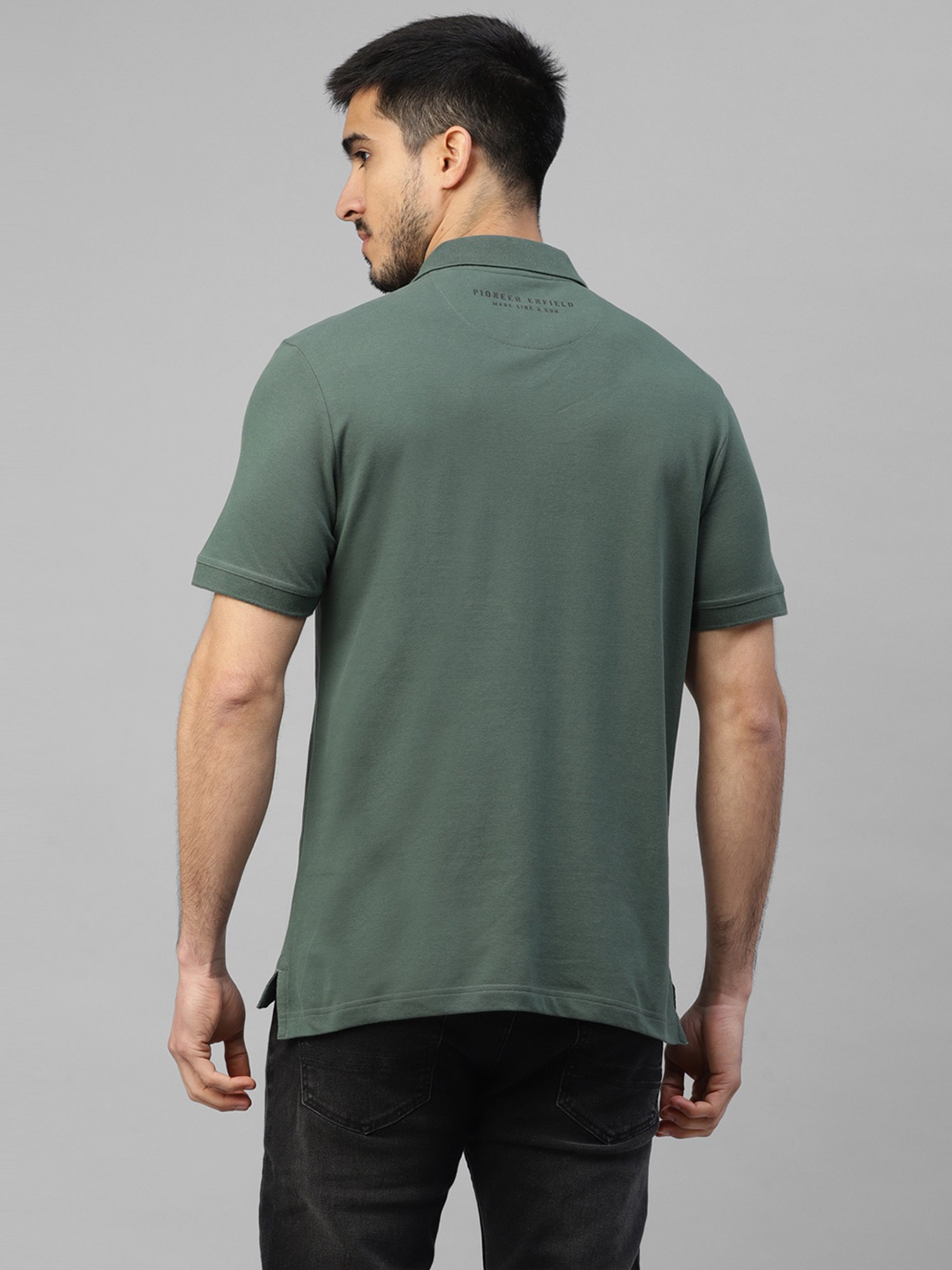 Royal Enfield MLG Dark Olive Regular Fit Logo Polo T-Shirt