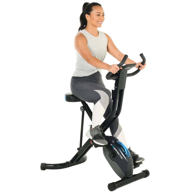Body Flex Sports Body Rider BRF700 Stationary Full Body Cardio Exercise Upright Fan Bike with Dual Action Handlebars and Adjustable Seat