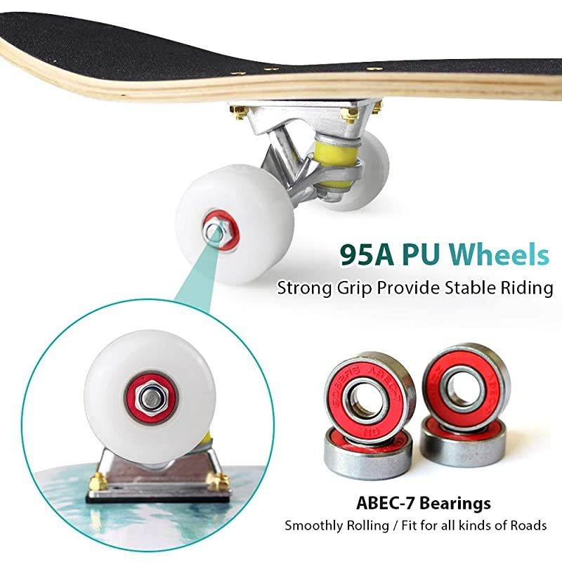 Sport Outdoor Electric Skateboard Longboard Dancing Board Double Rocker Board Waterproof Diamond Griptape Sheet Sticker Deck Sandpaper (Cloud Crance)