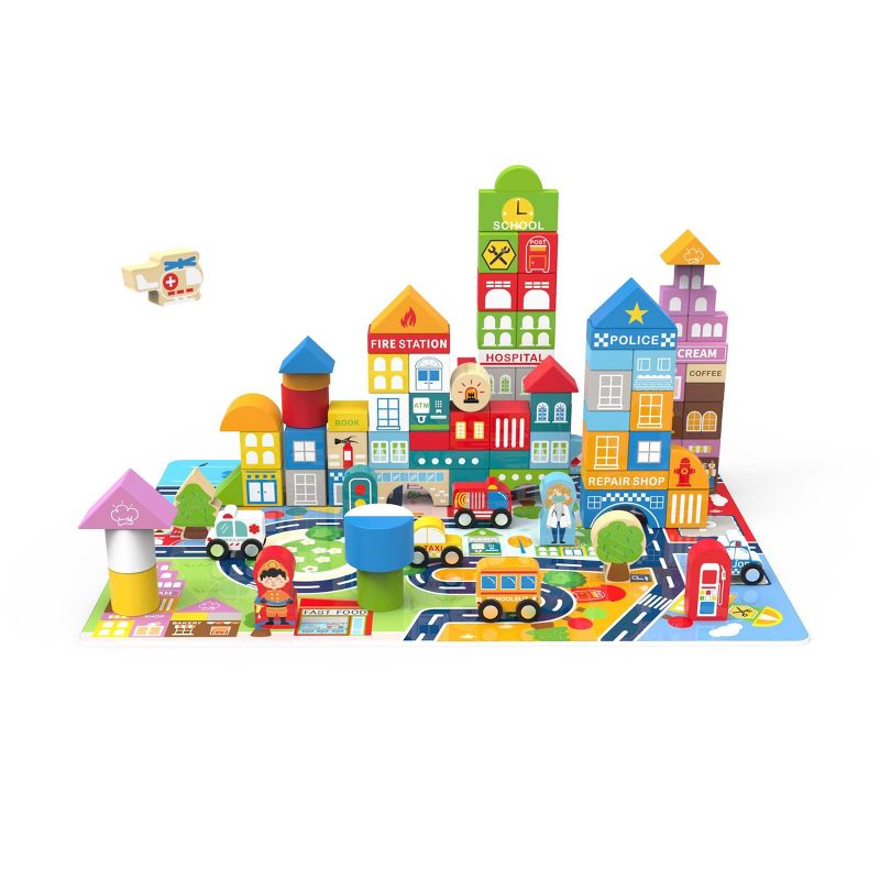 Childcraft Corrugated Building Blocks, Various Sizes, Primary Colors, set of 84