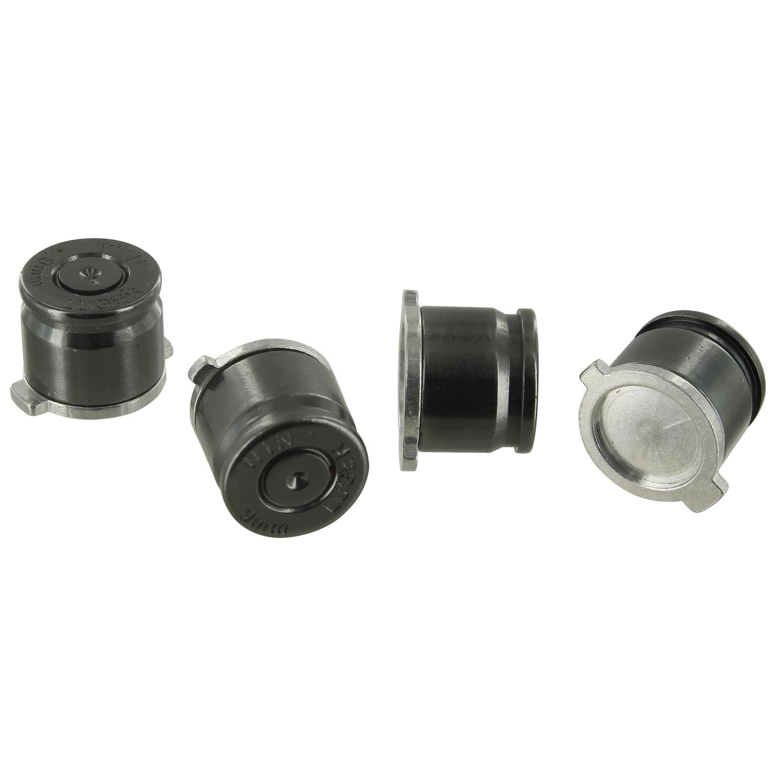 ZedLabz aluminum metal action bullet button set for Sony PS4 controllers - gun grey