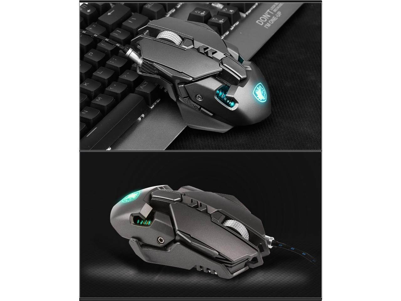 HXSJ Ergonomic Optical Office 2.4G Wireless Gaming Mouse Mice Adjustable 2400 DPI with 6 Buttons for Laptop PC Notebook Computer