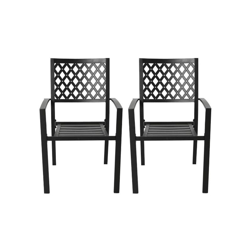 3pc Iron Dining Set Without Cushions - Nuu Garden