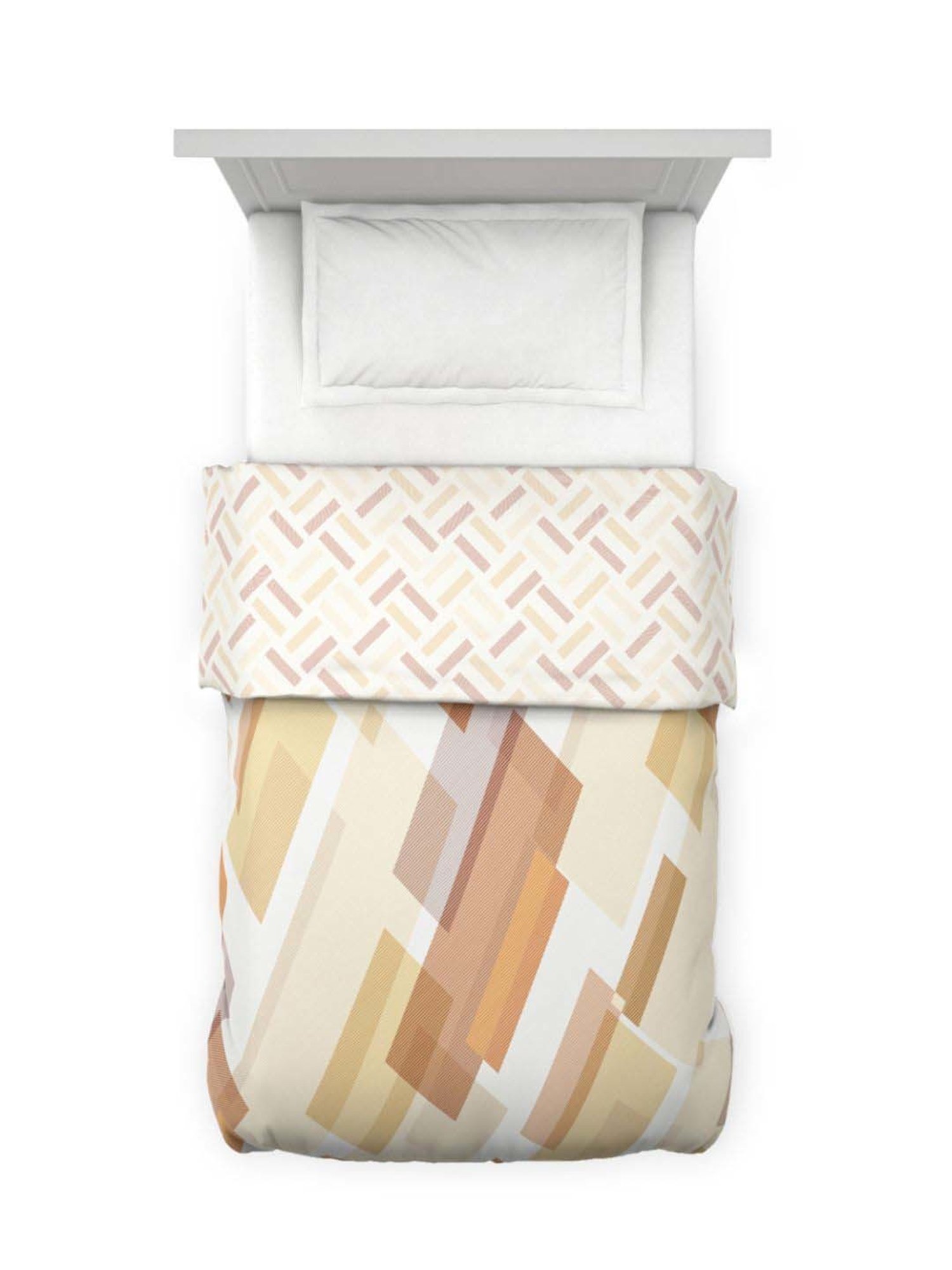 Maspar Vincent Green & Blue Cotton 120 TC Reversible Quilt - Set of 1