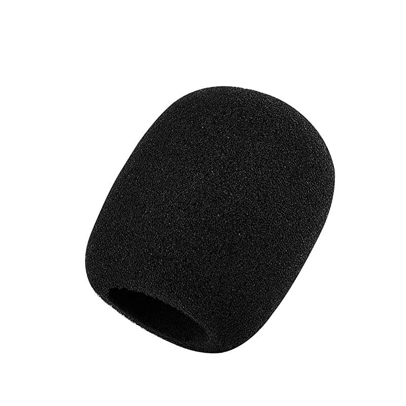 Large Foam Mic Windscreen for MXL Audio Technica and Other Large Microphones Black