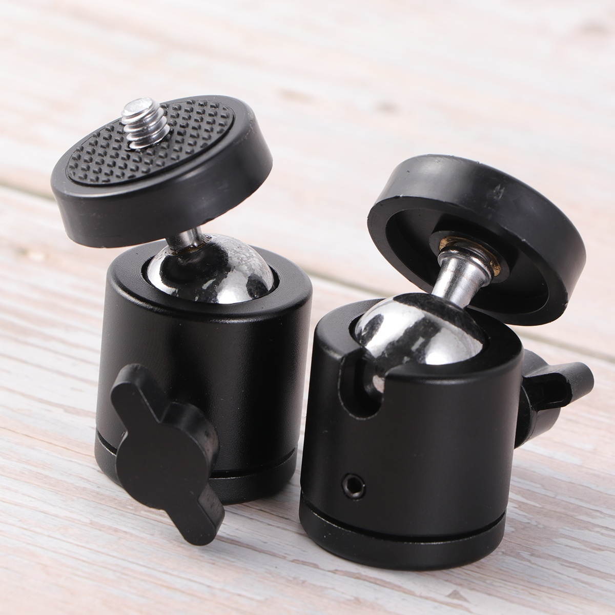 2 Pcs 360 Degrees Mini Tripod Head Tripod Ball Head 1/4" Threaded Camera Tripod Holder