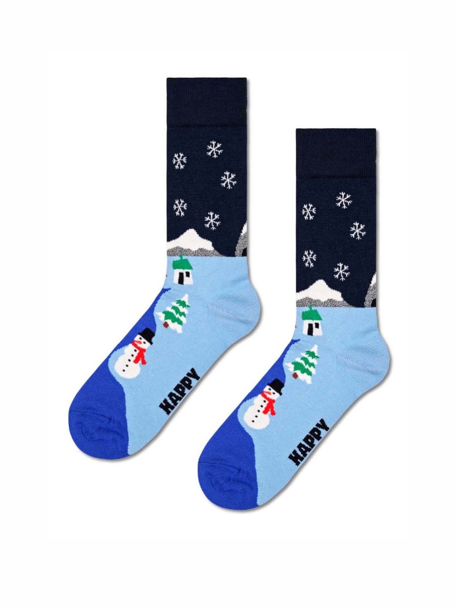 Happy Socks Snowman Multicolor Cotton Printed Socks (41-46) - Pack of 3