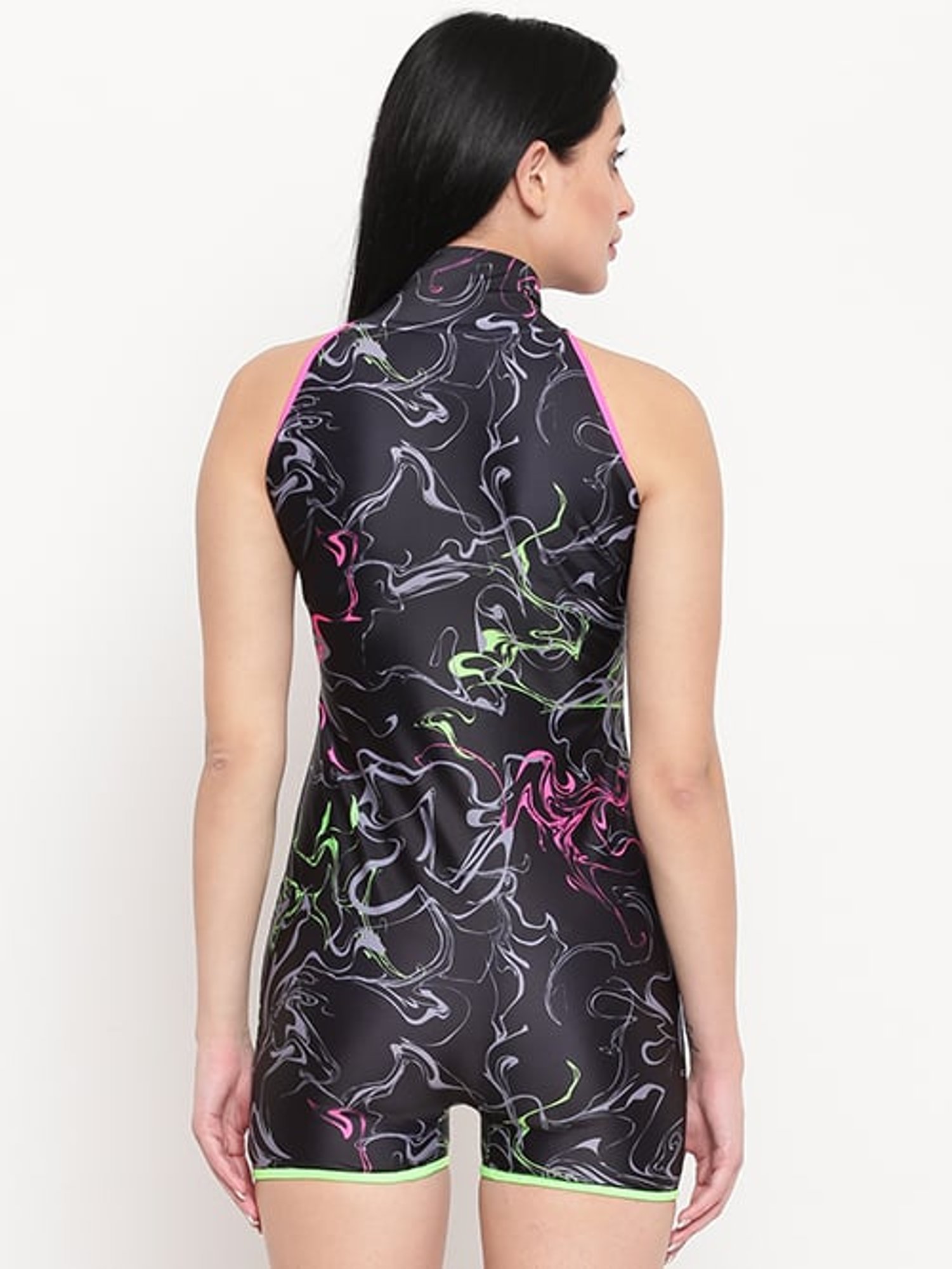 IO Black Printed Legsuit