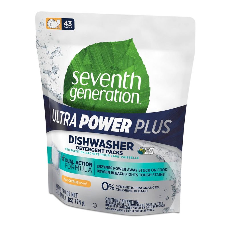 Seventh Generation Ultra Power Plus Dishwasher Detergent Packs – 43ct