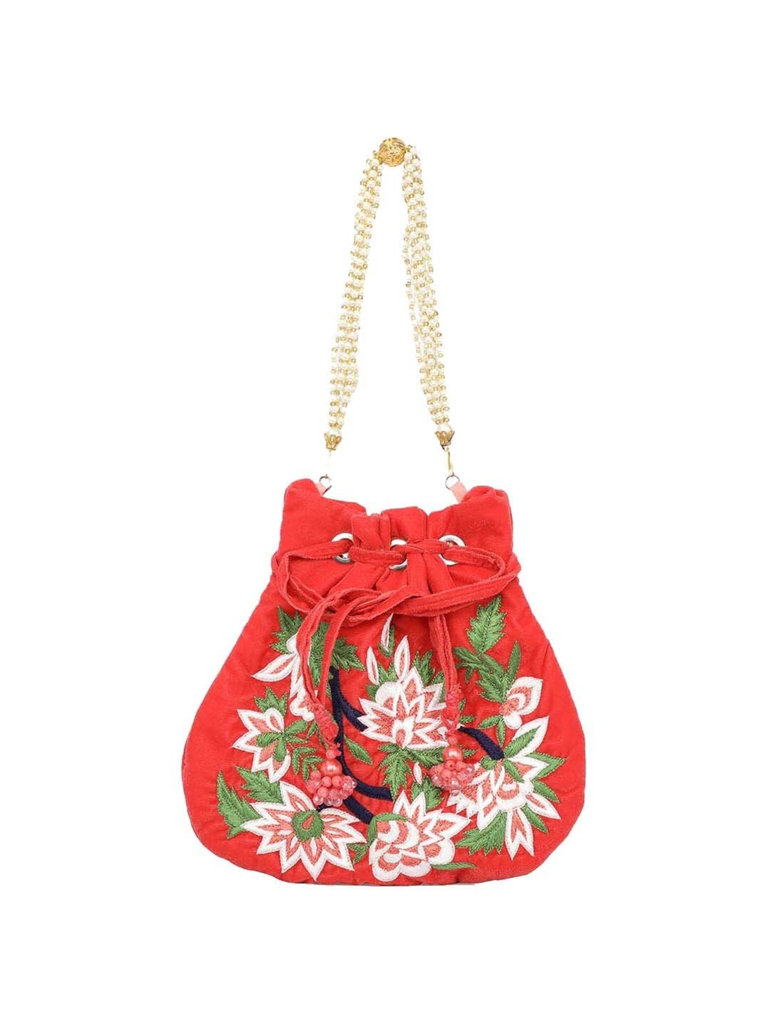 NR by Nidhi Rathi Red Fabric Potli