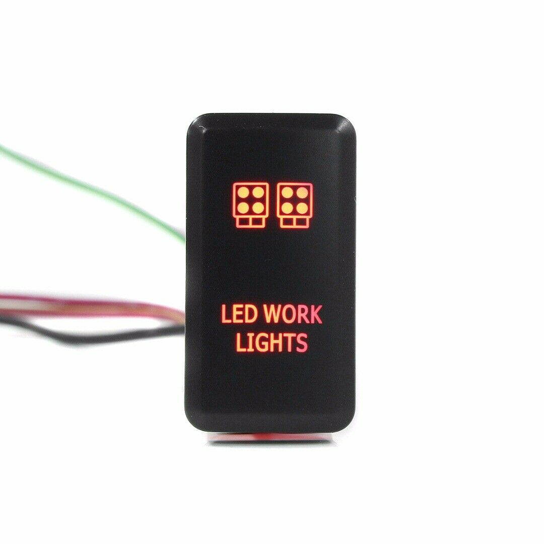 12V Push Switch Orange LED Light Bar For Toyota Fortuner Hilux Tacoma 2005-2011