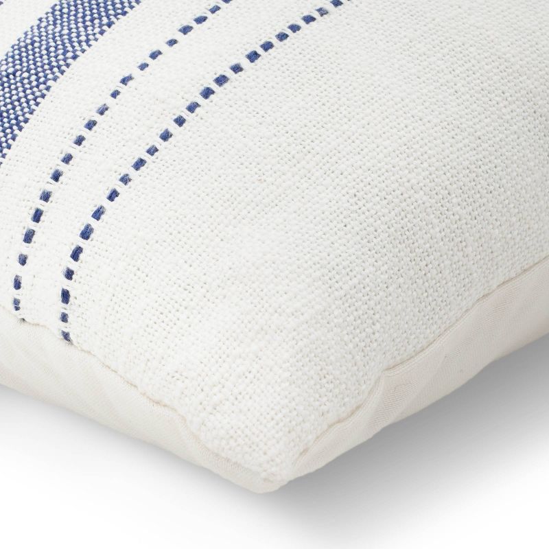 Oversize Woven Outdoor Throw Pillow Navy/White - Threshold™ designed with Studio McGee