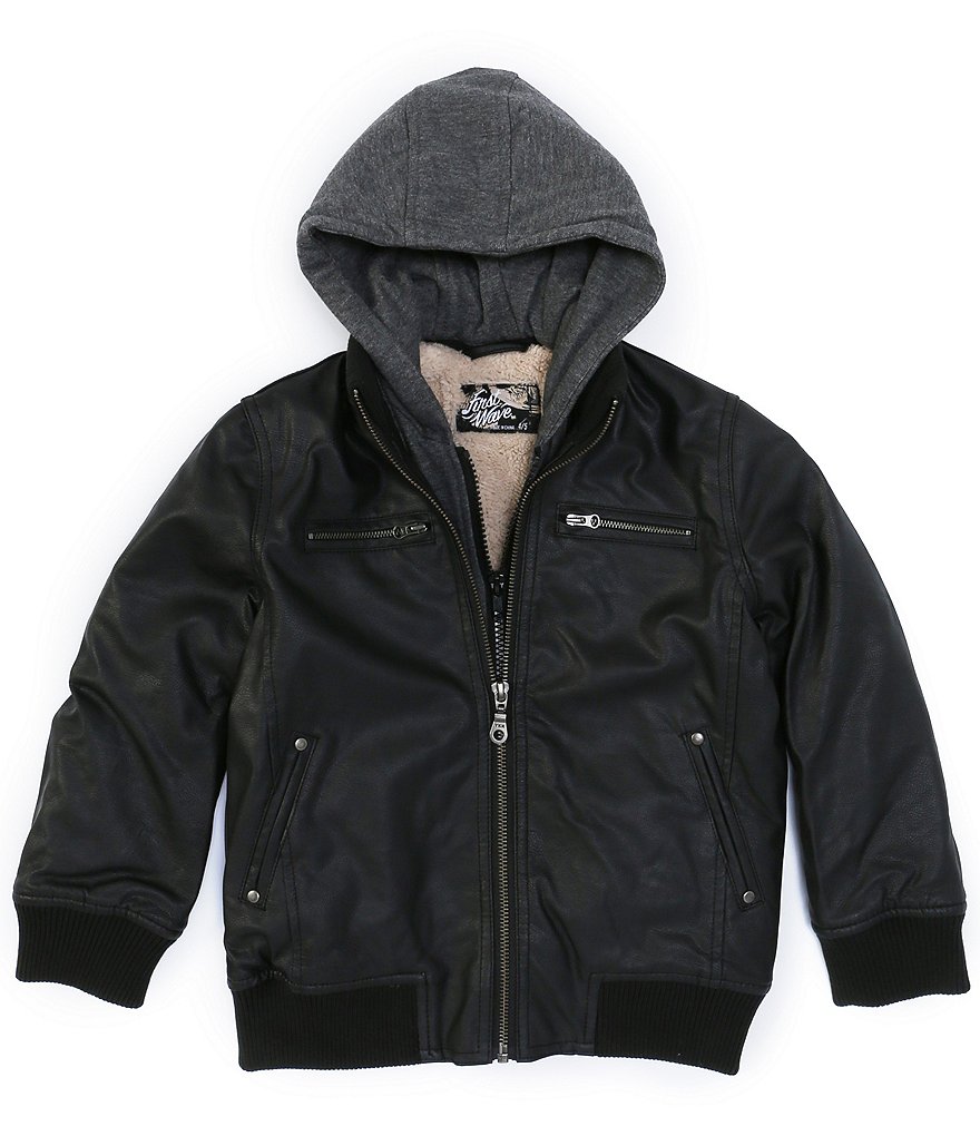 First Wave Little Boys 2T-7 Sherpa Collar Bomber Jacket