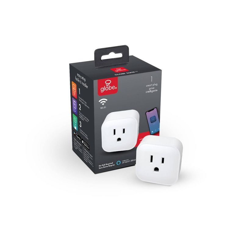 Smart White Wi-Fi Enabled Voice Activated Outlet Plug