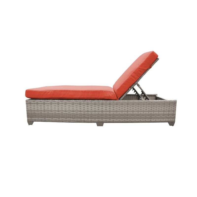 Fairmont 2pk Patio Chaise Lounges - Tangerine - TK Classics