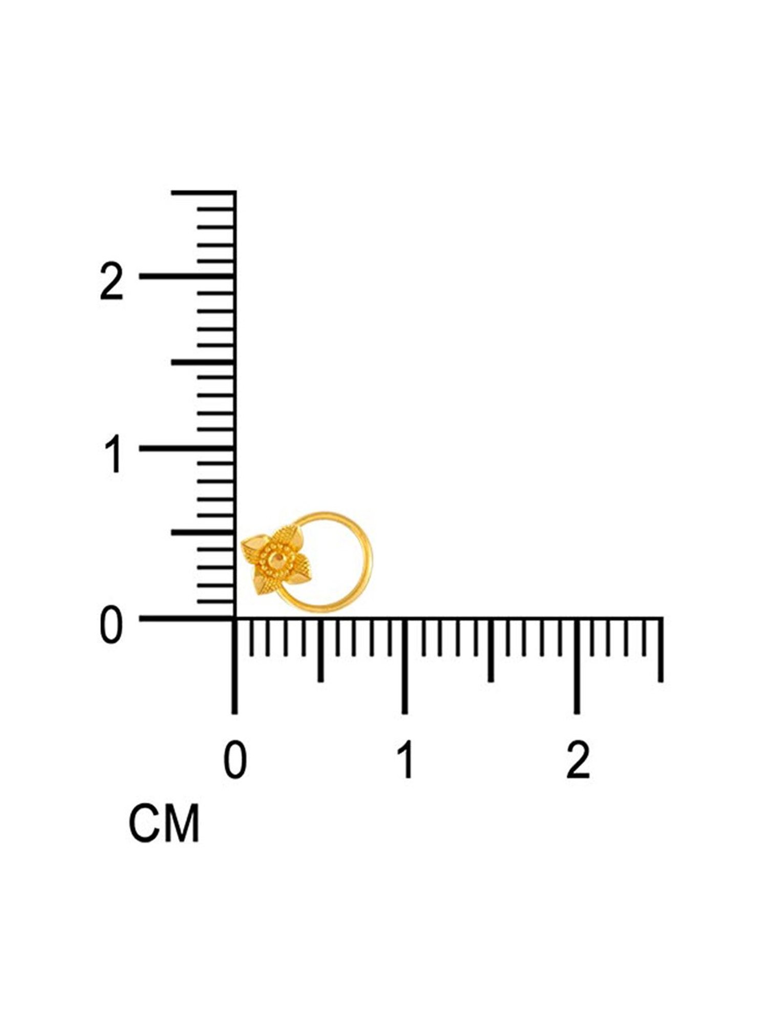 P.C. Chandra Jewellers 22k Gold Nosepin for Women