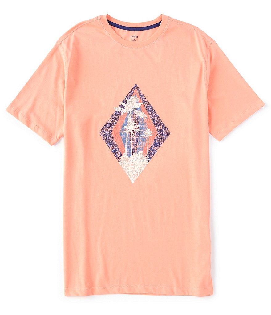 Rowm Short-Sleeve Diamond Palm Tree Screen Printed Tee