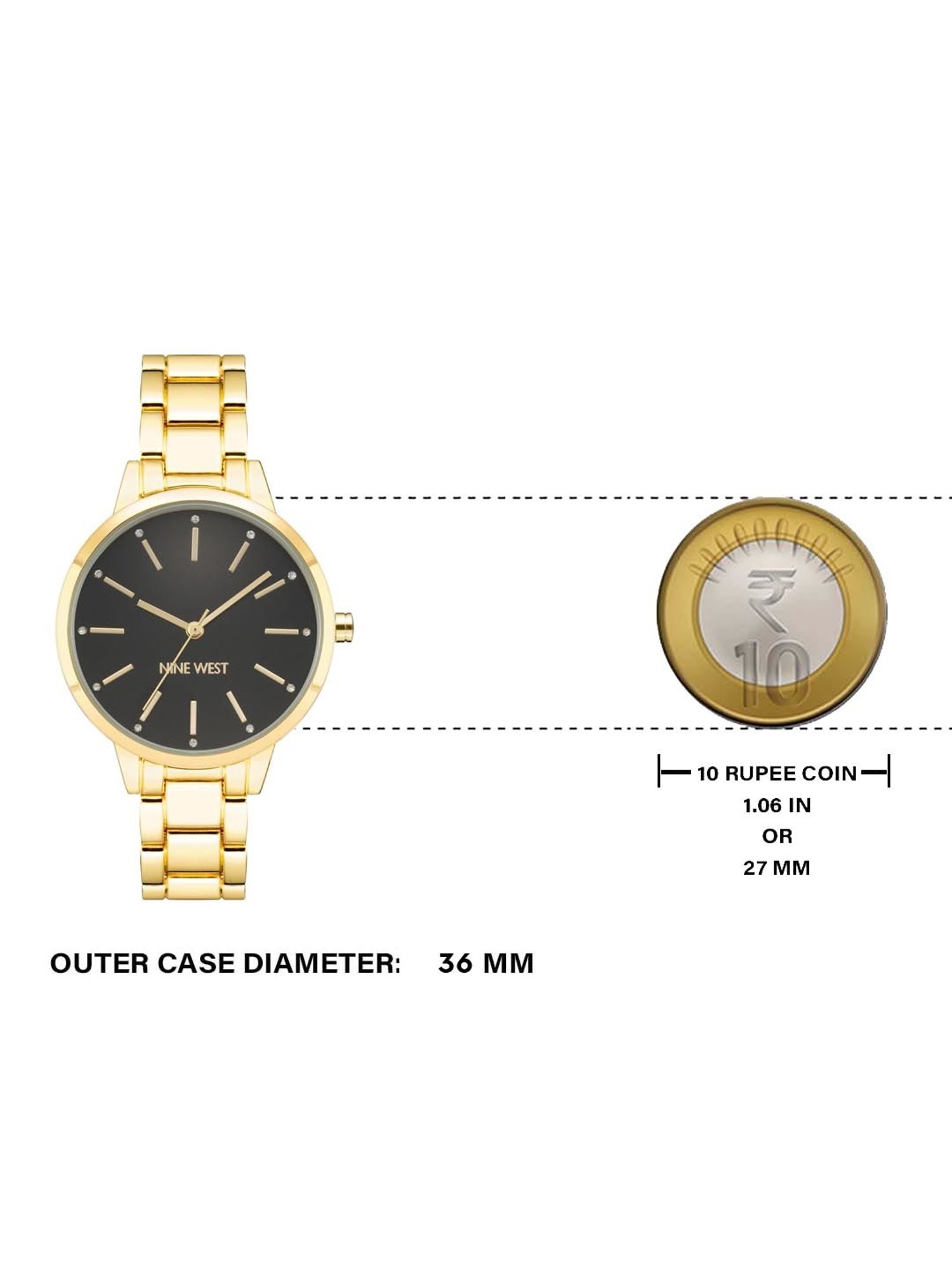 Nine West NW-2098BKGB Analog Watch for Women