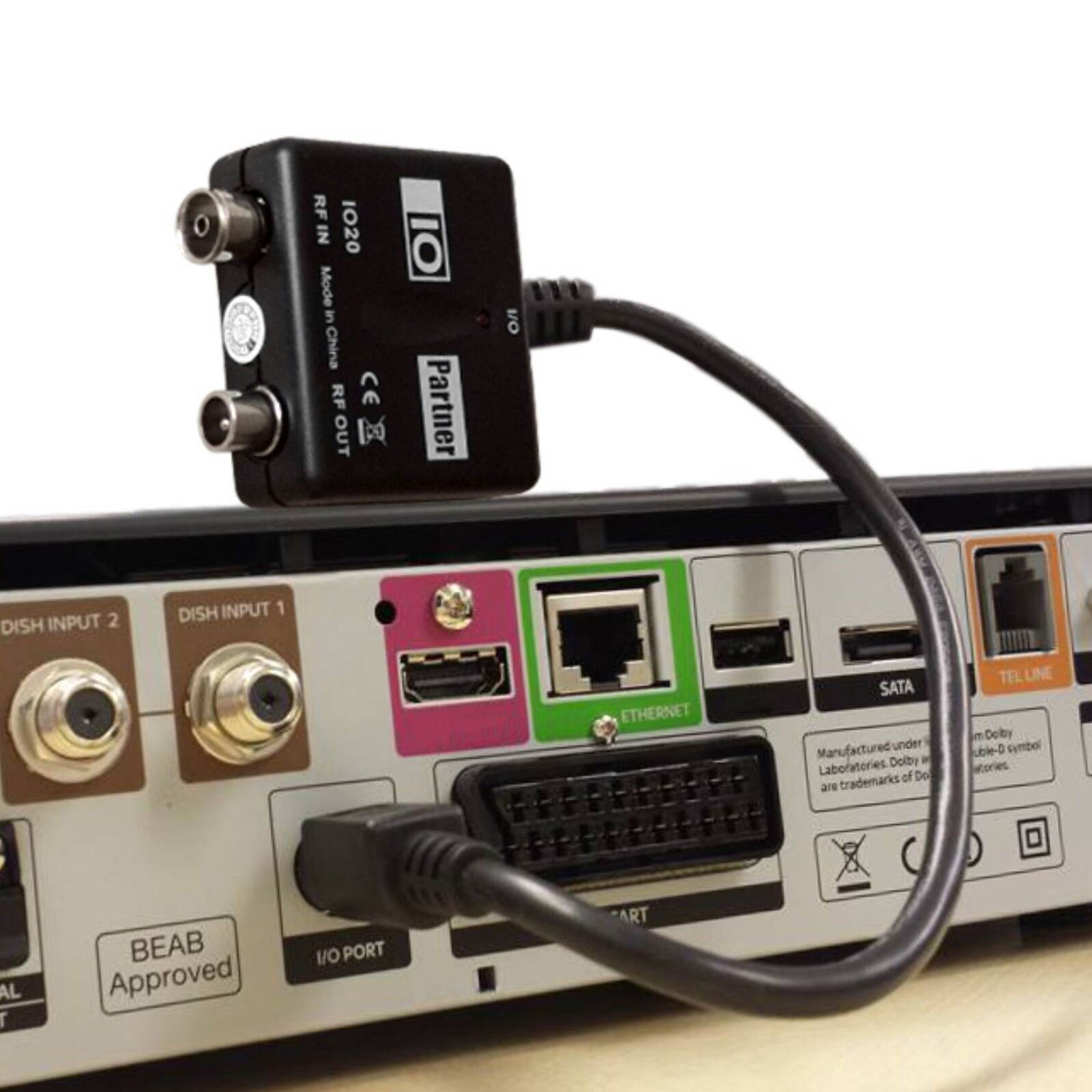 TVLINK + IO Partner IOB66 Video Modulator Connecting Wire Kit Decoder Signal Indicator Cable TV Video Modulation