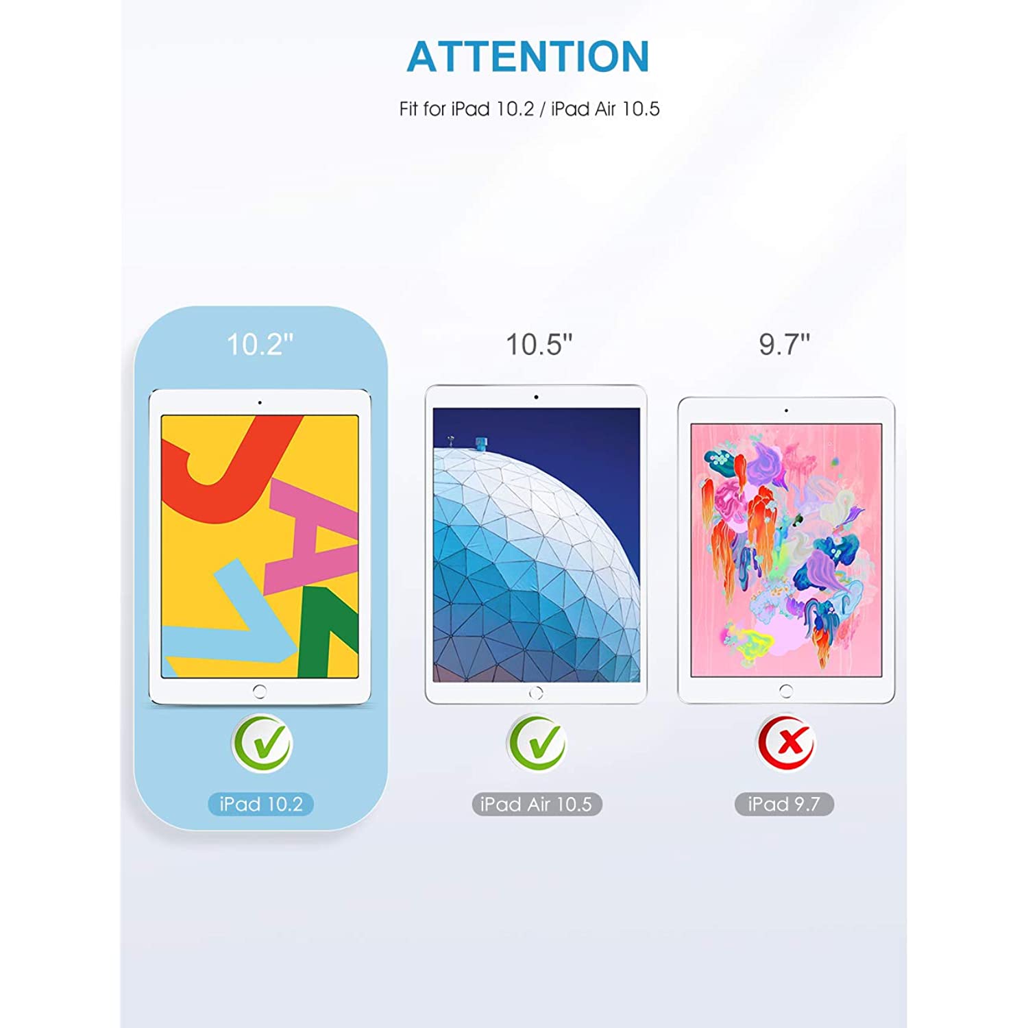 [3 Pack] Screen Protector for iPad 10.2 (2019), SPARIN Tempered Glass for iPad 10.2 (7th Gen) 2019 Released [High Sensitivity] [Easy Installation] [Bubble Free]