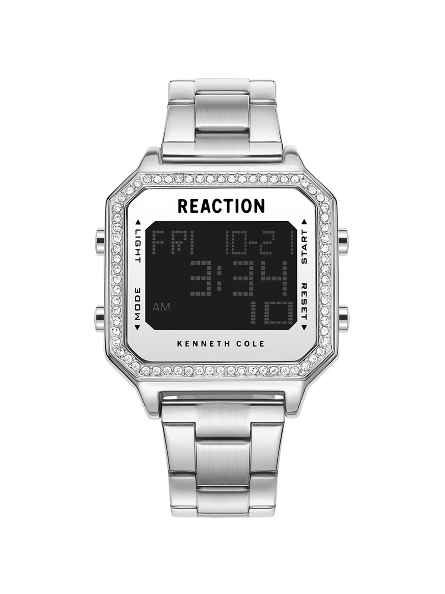 REACTION KENNETH COLE  Digital Stainless Steel Strap Watch for Women's  - KRWGJ9007905