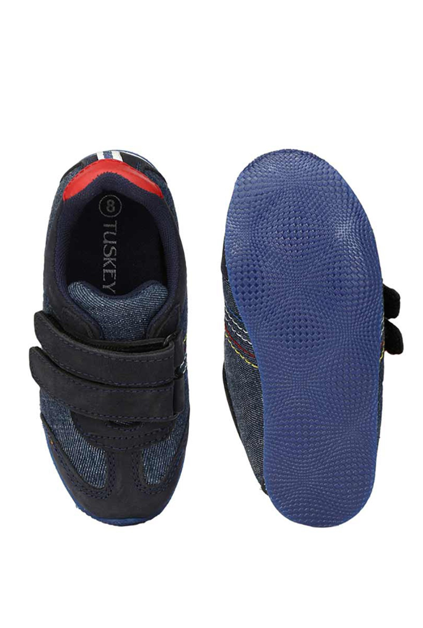 Tuskey Kids Blue Velcro Sneakers