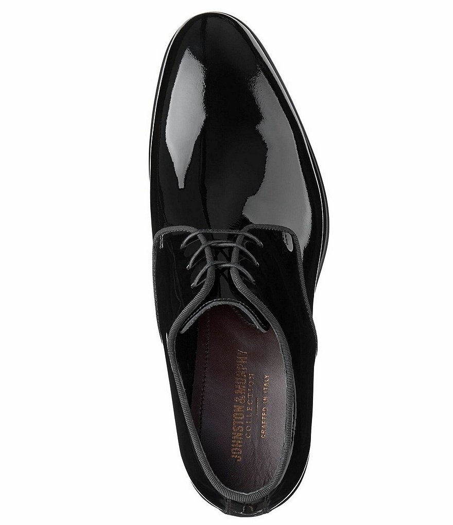 Johnston & Murphy Collection Men's Whilshire Plain Toe Patent Leather Oxfords