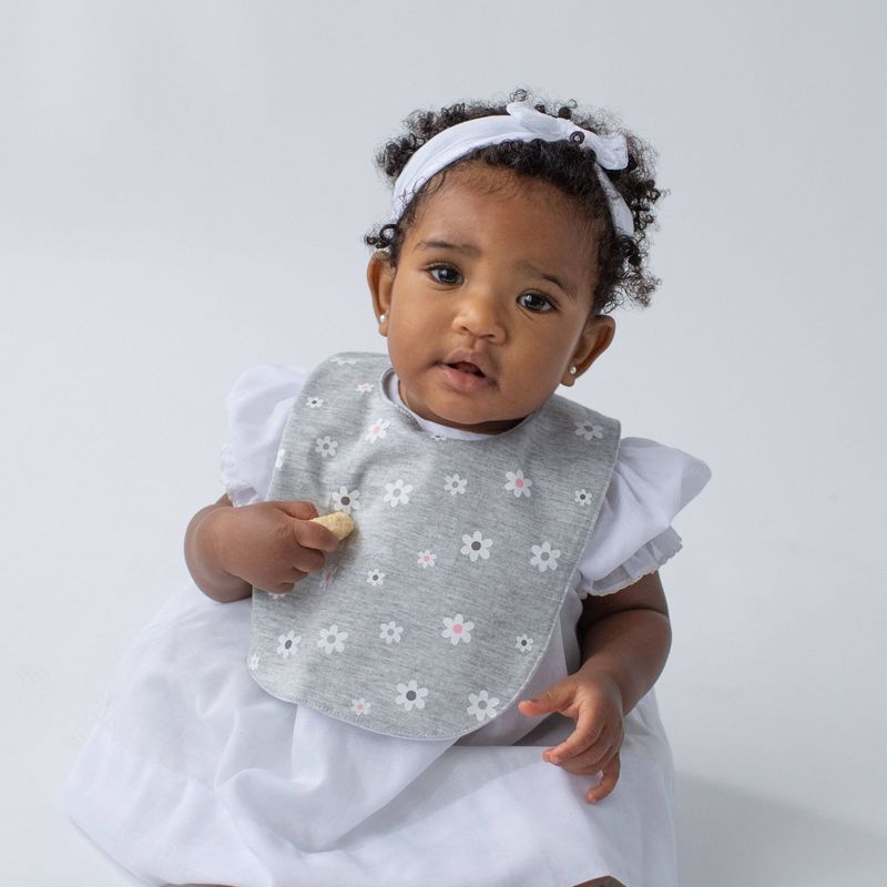 Neat Solutions Girl Aspirational Sayings Printed Water-Resistant Lined Infant Bib Set - 5pk