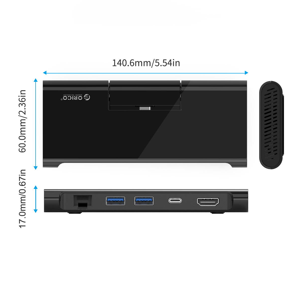 ORICO USB-C HUB Type C HUB To USB 3.0 Type C HDMI RJ45 RJ45 4K Video USB 3.1 HUB With Stand For Huawei 10 P20 Samsung Galaxy S9