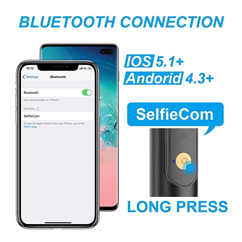 Stick Tripod with Bluetooth Wireless Remote 3 in 1 Extendable Stick with Tripod Stand for iPhone 1111 Pro11 Pro MaxXXRXSXS MAX88 Plus7Galaxy S10S9 PlusS8 PlusNote 108