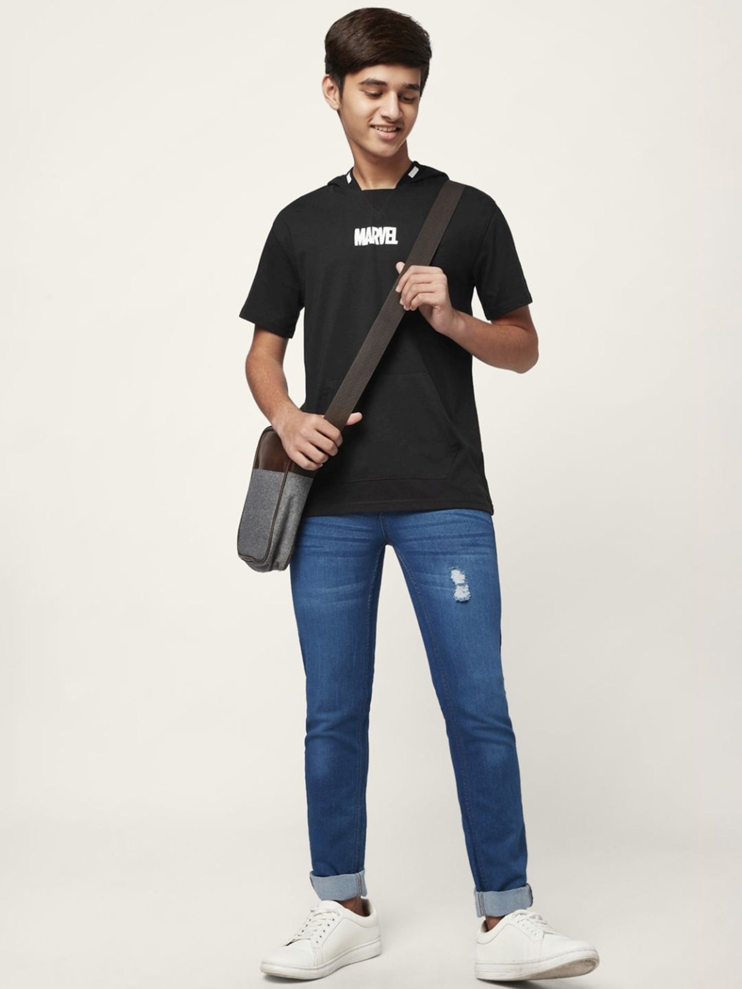 Coolsters by Pantaloons Kids Black Cotton Printed T-Shirt