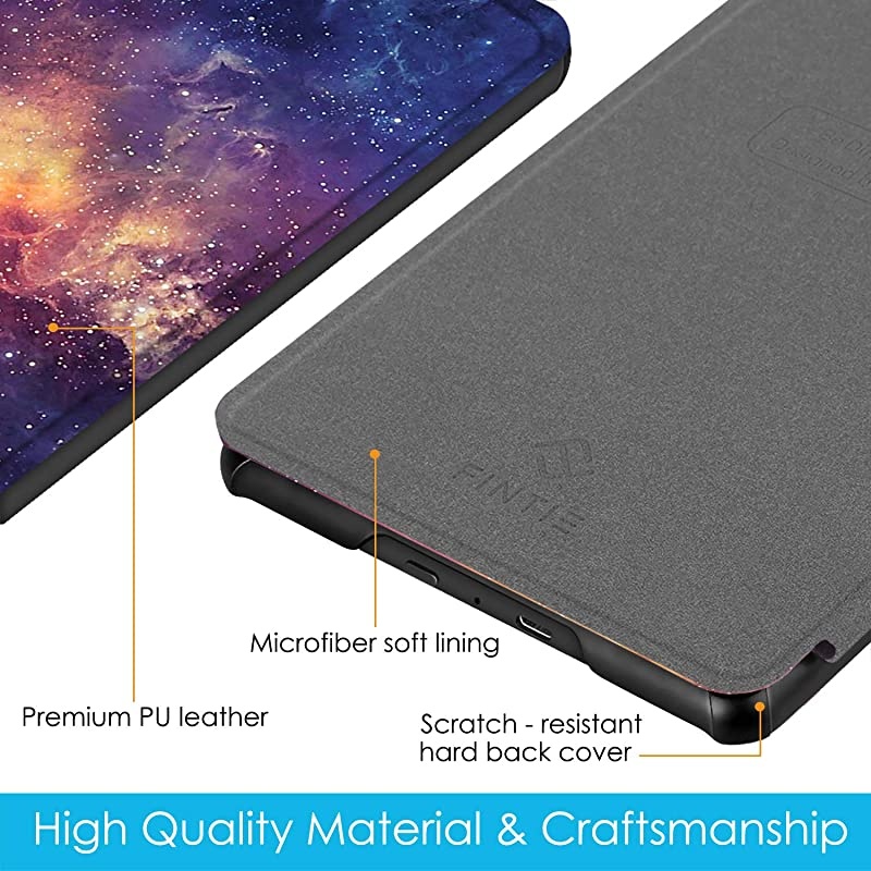 Slimshell Case for AllNew Kindle 10th Generation 2019 Release Lightweight Premium PU Leather Protective Cover with Auto SleepWake NOT Fit Kindle Paperwhite or Kindle 8th Gen Galaxy